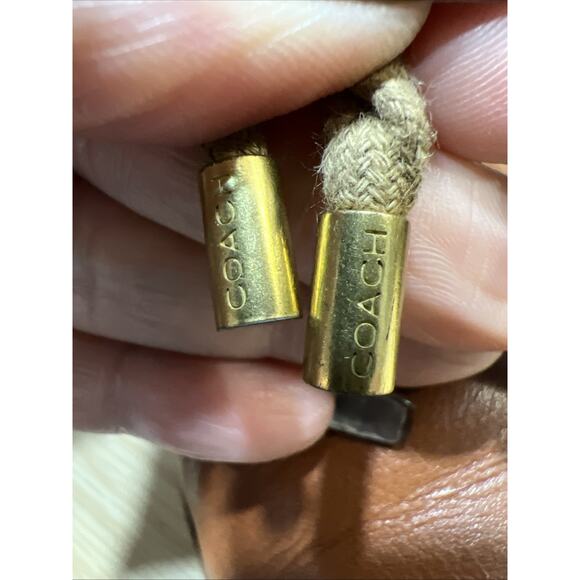 Coach Nikol Leather Lace Up High Heels Bootie Brown Womens Size 9.5B Q1666 - Picture 10 of 12